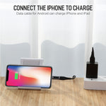 ROCK Adaptador portátil de auscultadores conversor áudio USB-C/Type-C para 8 pinos 2.1A