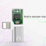 Adaptador de auscultadores conversor áudio 2 em 1 8 pinos 5V 1A para ouvir e atender chamadas, IP8P3681B, IP8P3681S