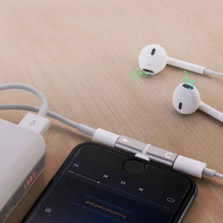 Adaptador de auscultadores conversor áudio 2 em 1 8 pinos 5V 1A para ouvir e atender chamadas, IP8P3681B, IP8P3681S
