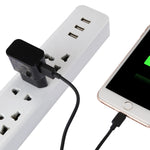 Carregador USB com Identificação Inteligente 5V 2.1A para iPhone com Cabo de Carregamento USB de 1m para 8 Pinos, Ficha UE