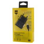 Carregador USB com Identificação Inteligente 5V 2.1A para iPhone com Cabo de Carregamento USB de 1m para 8 Pinos, Ficha UE