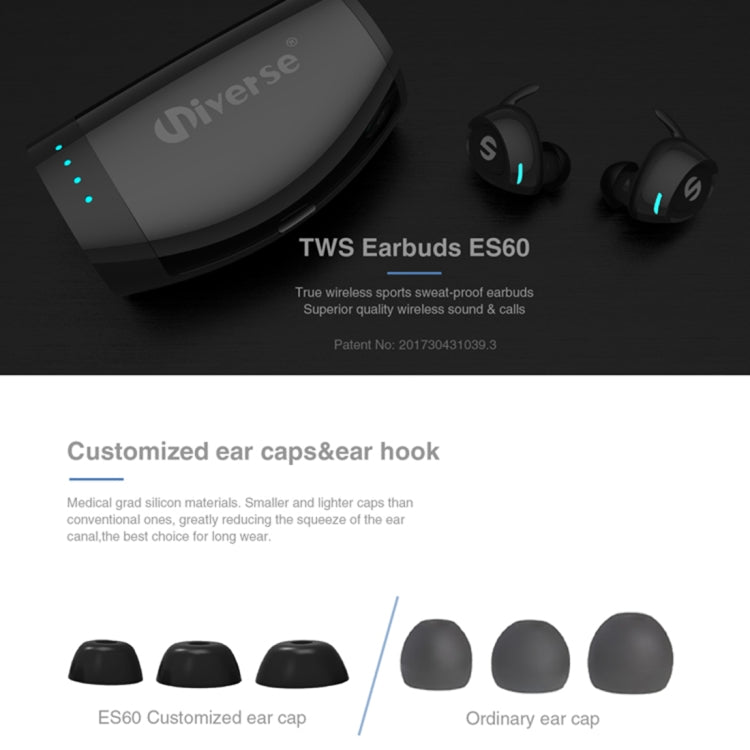 Para iPhone, Samsung, Huawei, Xiaomi, HTC e Outros Smartphones, XHH-ES60 Preto, XHH-ES60