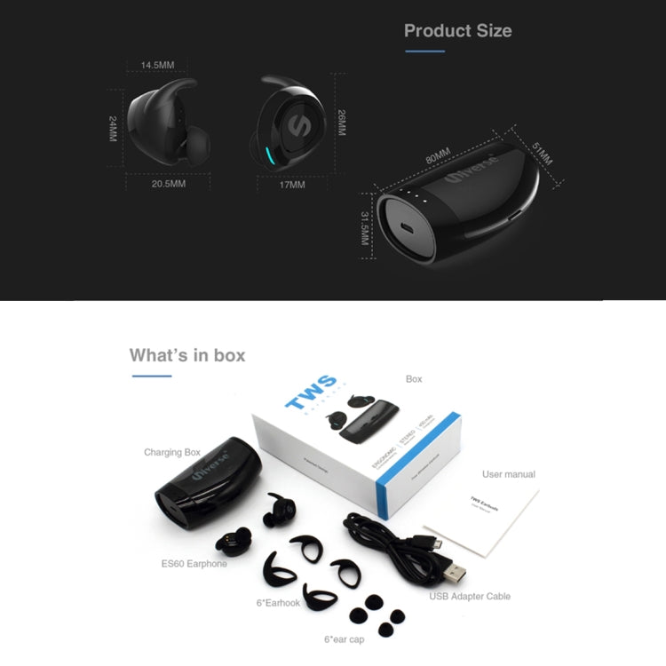 Para iPhone, Samsung, Huawei, Xiaomi, HTC e Outros Smartphones, XHH-ES60 Preto, XHH-ES60