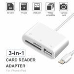Adaptador Leitor de Câmara NK-1081 8 Pinos para SD + TF + Porta USB