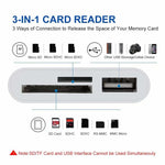 Adaptador Leitor de Câmara NK-1081 8 Pinos para SD + TF + Porta USB