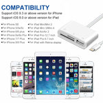 Adaptador Leitor de Câmara NK-1081 8 Pinos para SD + TF + Porta USB