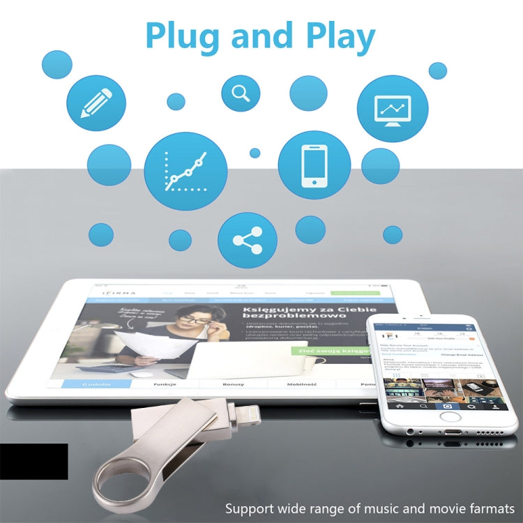 RQW-10D Pen Drive 2 em 1 USB 2.0 & 8 Pinos 128GB, RQW-10D