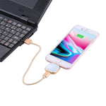 RQW-18S Pen Drive Multifuncional 8 Pinos 128GB com Cabo USB / Micro USB para Micro USB, RQW-18S Dourado