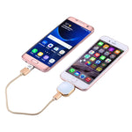 RQW-18S Pen Drive Multifuncional 8 Pinos 128GB com Cabo USB / Micro USB para Micro USB, RQW-18S Dourado