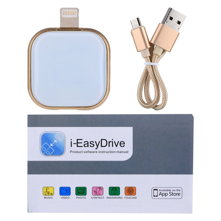 RQW-18S Pen Drive Multifuncional 8 Pinos 128GB com Cabo USB / Micro USB para Micro USB, RQW-18S Dourado