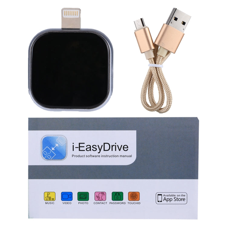 RQW-18S Pen Drive Multifuncional 8 Pinos 16GB com Cabo USB / Micro USB para Micro USB, RQW-18S Preto, RQW-18S Dourado