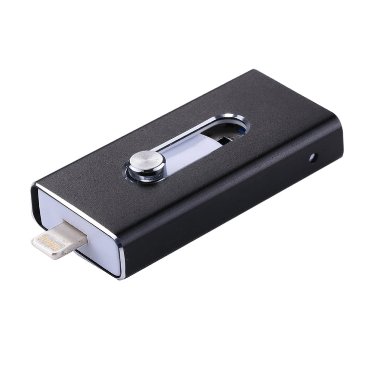 Pen USB 3 em 1 2.0 & 8 Pin & Micro USB 64GB, RQW-02 Preto