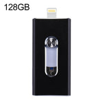 Pen USB 3 em 1 2.0 & 8 Pin & Micro USB 128GB, RQW-02 Preto