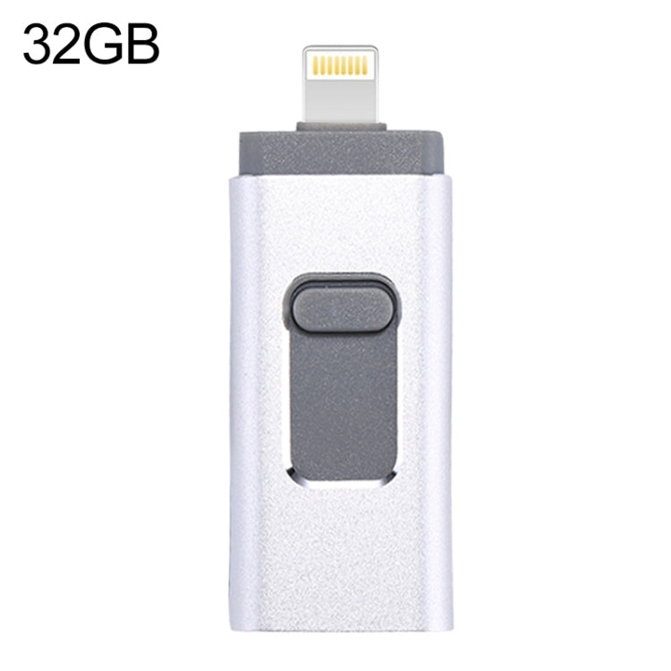 easyflash RQW-01B Pen USB 3 em 1 2.0 & 8 Pinos & Micro USB 32GB, RQW-01B Prateado