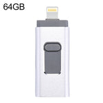 easyflash RQW-01B Pen USB 3 em 1 2.0 & 8 Pinos & Micro USB 64GB, RQW-01B Prateado