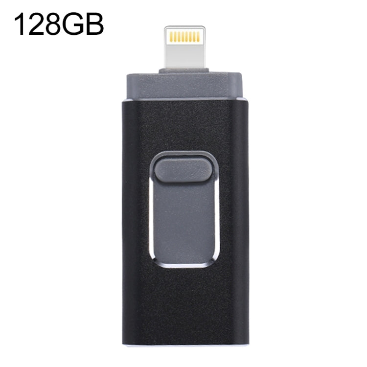 easyflash RQW-01B Pen USB 3 em 1 2.0 & 8 Pinos & Micro USB 128GB, RQW-01B Preto