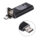 easyflash RQW-01B Pen USB 3 em 1 2.0 & 8 Pinos & Micro USB 128GB, RQW-01B Preto