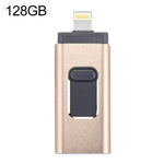 easyflash RQW-01B Pen USB 3 em 1 2.0 & 8 Pinos & Micro USB 128GB, RQW-01B Dourado