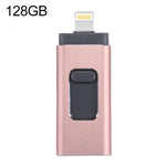 easyflash RQW-01B Pen USB 3 em 1 2.0 & 8 Pinos & Micro USB 128GB, RQW-01B Dourado Rosa