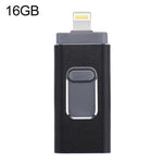 Pen USB easyflash RQW-01B 3 em 1 2.0 & 8 Pin & Micro USB 16GB, RQW-01B Preto, Dourado, Rose Gold, Prateado