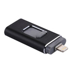 Pen USB easyflash RQW-01B 3 em 1 2.0 & 8 Pin & Micro USB 16GB, RQW-01B Preto, Dourado, Rose Gold, Prateado