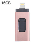 Pen USB easyflash RQW-01B 3 em 1 2.0 & 8 Pin & Micro USB 16GB, RQW-01B Preto, Dourado, Rose Gold, Prateado