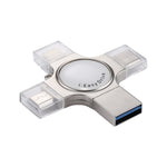 RQW-11S Pen USB 4 em 1 2.0 & 8 Pinos & Micro USB & USB-C / Tipo-C 16GB, RQW-11S