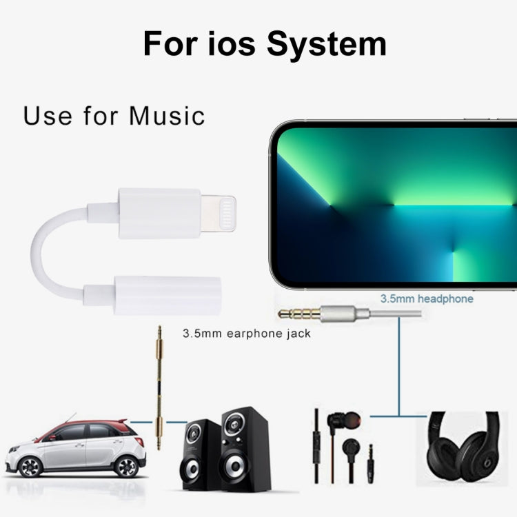 Cabo Adaptador de Áudio 8 Pinos Macho para 3,5mm Fêmea, Necessário para Conectar Bluetooth, Comprimento: cerca de 7,5cm, Suporta Bluetooth