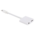 Adaptador Conversor de Carregamento e Audição 8 Pinos Fêmea + 3,5mm Áudio Fêmea para 8 Pinos Macho