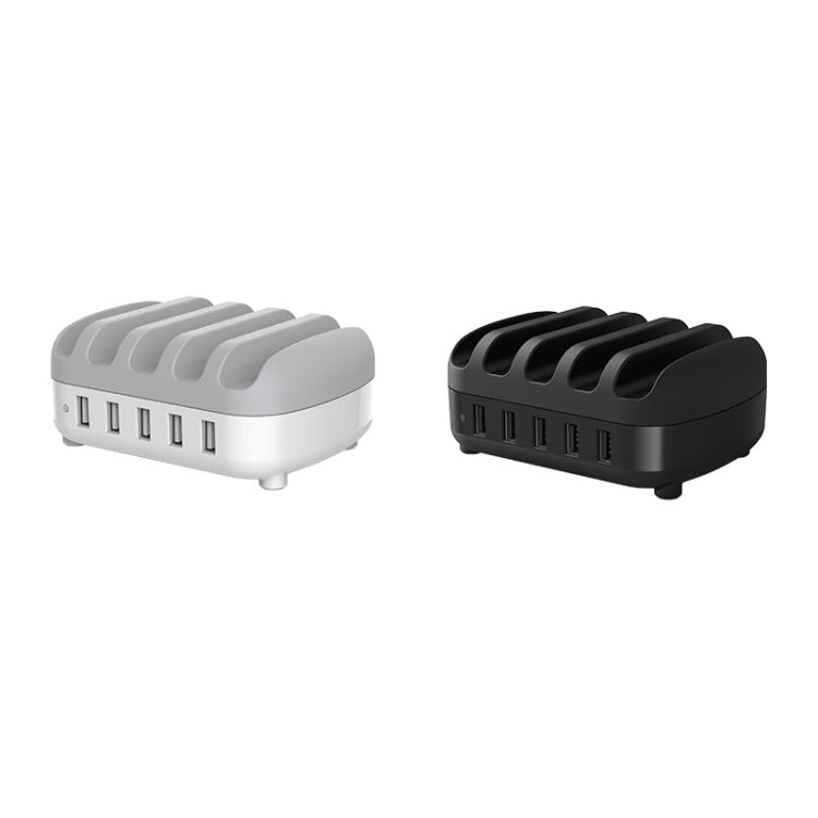 ORICO DUK-5P Estação de carregamento inteligente 40W com 5 portas USB e suporte para telemóvel e tablet, ficha EU