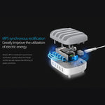 ORICO DUK-5P Estação de carregamento inteligente 40W com 5 portas USB e suporte para telemóvel e tablet, ficha EU