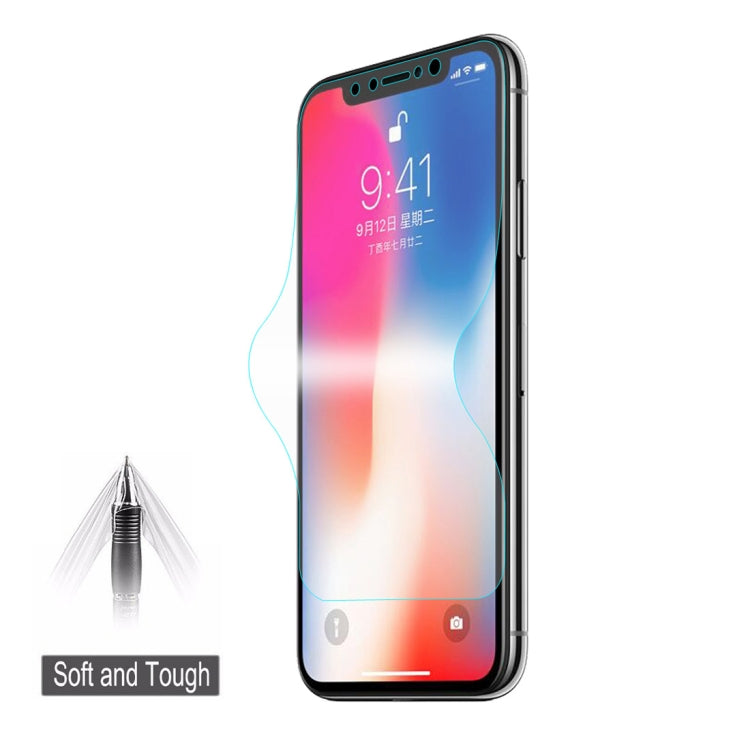 ENKAY Hat-Prince Protetor de Ecrã 3D de 0,1mm à Prova de Explosão em Filme Hidrogel para iPhone XS, Material TPU+TPE+PET, iPhone XS
