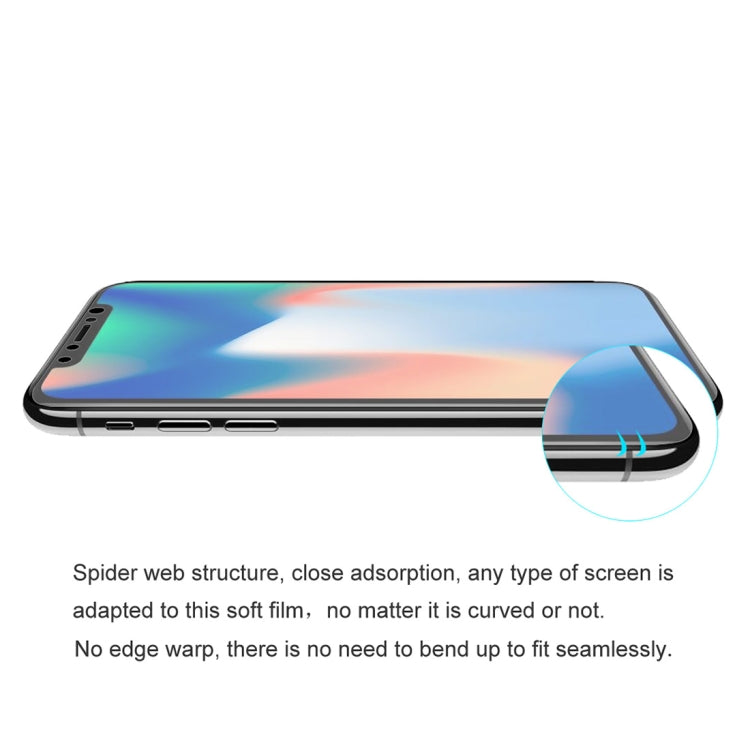 ENKAY Hat-Prince Protetor de Ecrã 3D de 0,1mm à Prova de Explosão em Filme Hidrogel para iPhone XS, Material TPU+TPE+PET, iPhone XS