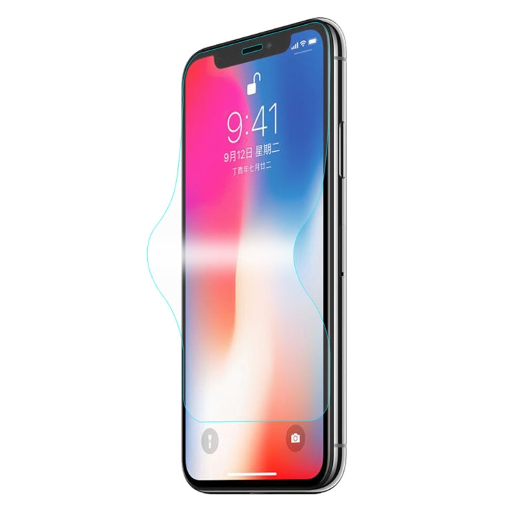 ENKAY Hat-Prince Protetor de Ecrã 3D de 0,1mm à Prova de Explosão em Filme Hidrogel para iPhone XS Max, Material TPU+TPE+PET, iPhone XS Max
