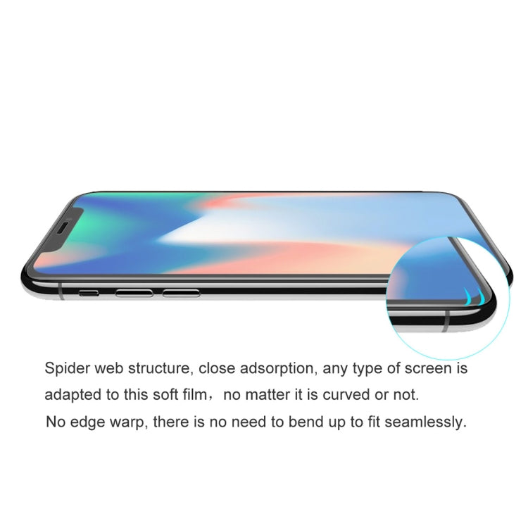 ENKAY Hat-Prince Protetor de Ecrã 3D de 0,1mm à Prova de Explosão em Filme Hidrogel para iPhone XS Max, Material TPU+TPE+PET, iPhone XS Max
