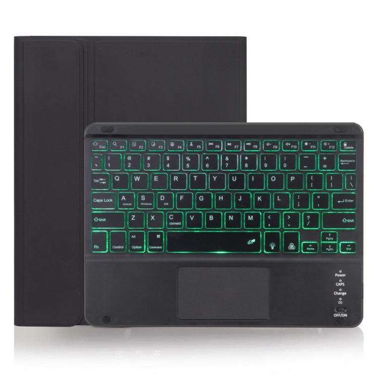 Capa de tablet com teclado Bluetooth destacável X-11BCS com textura lisa de pele para iPad Pro 11 polegadas 2020 / 2018, com touchpad, suporte para caneta e retroiluminação