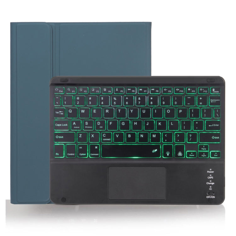 Capa de tablet com teclado Bluetooth destacável X-11BCS com textura lisa de pele para iPad Pro 11 polegadas 2020 / 2018, com touchpad, suporte para caneta e retroiluminação