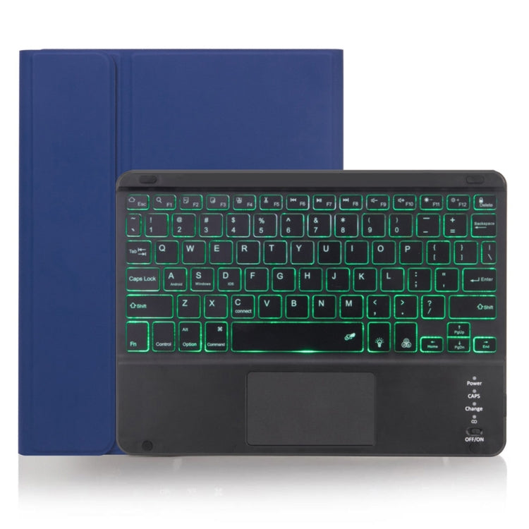 Capa de tablet com teclado Bluetooth destacável X-11BCS com textura lisa de pele para iPad Pro 11 polegadas 2020 / 2018, com touchpad, suporte para caneta e retroiluminação