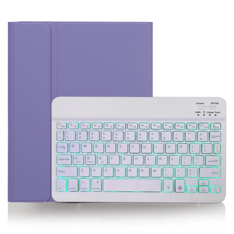 Capa para Tablet com Teclado Bluetooth Destacável X-11BS Skin Textura Lisa para iPad Pro 11 polegadas 2020 / 2018, com Espaço para Caneta e Retroiluminação, Teclado Branco