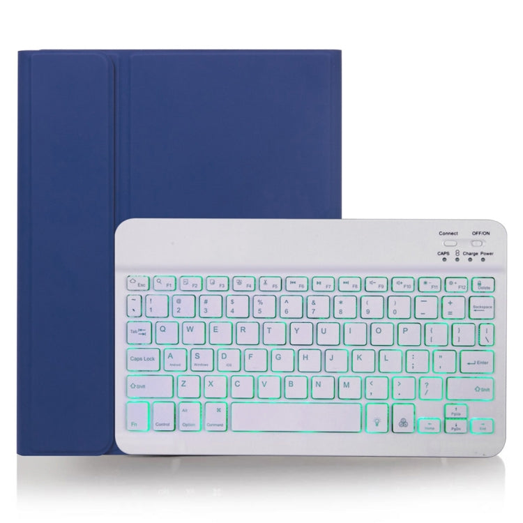 Capa para Tablet com Teclado Bluetooth Destacável X-11BS Skin Textura Lisa para iPad Pro 11 polegadas 2020 / 2018, com Espaço para Caneta e Retroiluminação, Teclado Branco