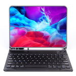 Capa para Tablet com Teclado Bluetooth Destacável X-11BS Skin Textura Lisa para iPad Pro 11 polegadas 2020 / 2018, com Espaço para Caneta e Retroiluminação, Teclado Preto