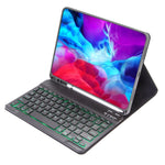 Capa para Tablet com Teclado Bluetooth Destacável X-11BS Skin Textura Lisa para iPad Pro 11 polegadas 2020 / 2018, com Espaço para Caneta e Retroiluminação, Teclado Preto