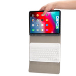 RK11 Para iPad Pro 11 polegadas Capa de Couro para Tablet com Teclado Bluetooth Destacável em Plástico com Textura de Seda, Slot para Caneta e Função de Suporte