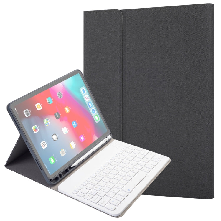RK11 Para iPad Pro 11 polegadas Capa de Couro para Tablet com Teclado Bluetooth Destacável em Plástico com Textura de Seda, Slot para Caneta e Função de Suporte