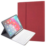 RK11 Para iPad Pro 11 polegadas Capa de Couro para Tablet com Teclado Bluetooth Destacável em Plástico com Textura de Seda, Slot para Caneta e Função de Suporte
