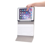 RK508 Para iPad Air 2 & Air 1 / Pro 9.7 polegadas & iPad 2017 & iPad 2018 Capa de Tablet em Pele com Teclado Bluetooth de Plástico Desmontável com Textura de Seda, Suporte e Função de Slot para Caneta