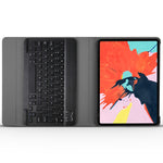 Capa para Tablet em Pele com Textura Escovada, Flip Horizontal e Teclado Bluetooth Destacável com Suporte para iPad Pro 11 polegadas (2018)
