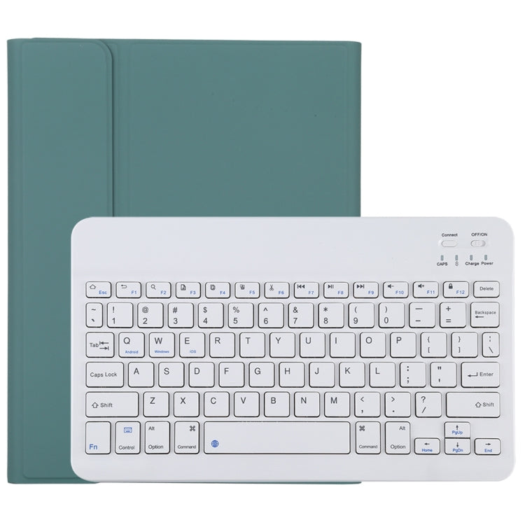 Teclado Bluetooth Desmontável TG11B Branco + Capa para Tablet em Pele Microfibra para iPad Pro 11 polegadas (2020), com Suporte para Caneta e Suporte, Teclado Branco