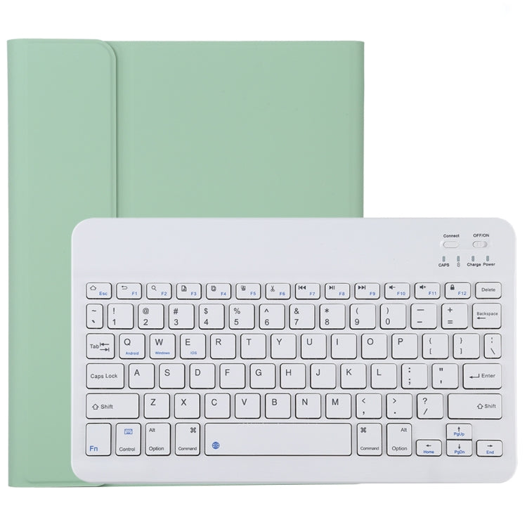 Teclado Bluetooth Desmontável TG11B Branco + Capa para Tablet em Pele Microfibra para iPad Pro 11 polegadas (2020), com Suporte para Caneta e Suporte, Teclado Branco