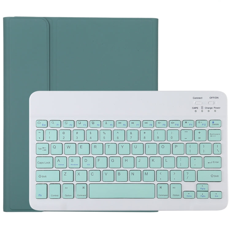 Teclado Bluetooth Verde Destacável TG11B + Capa de Couro para Tablet em Microfibra para iPad Pro 11 polegadas (2020), com Slot para Caneta e Suporte, Teclado Verde